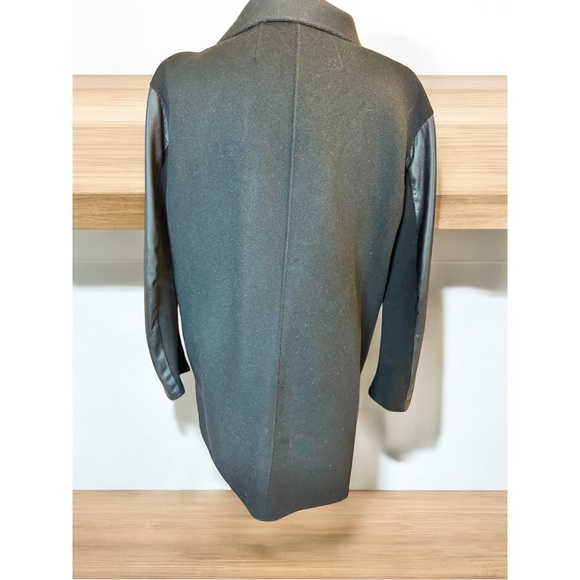 Banana Republic Wool and leather coat. Size Medium - Picture 6 of 9